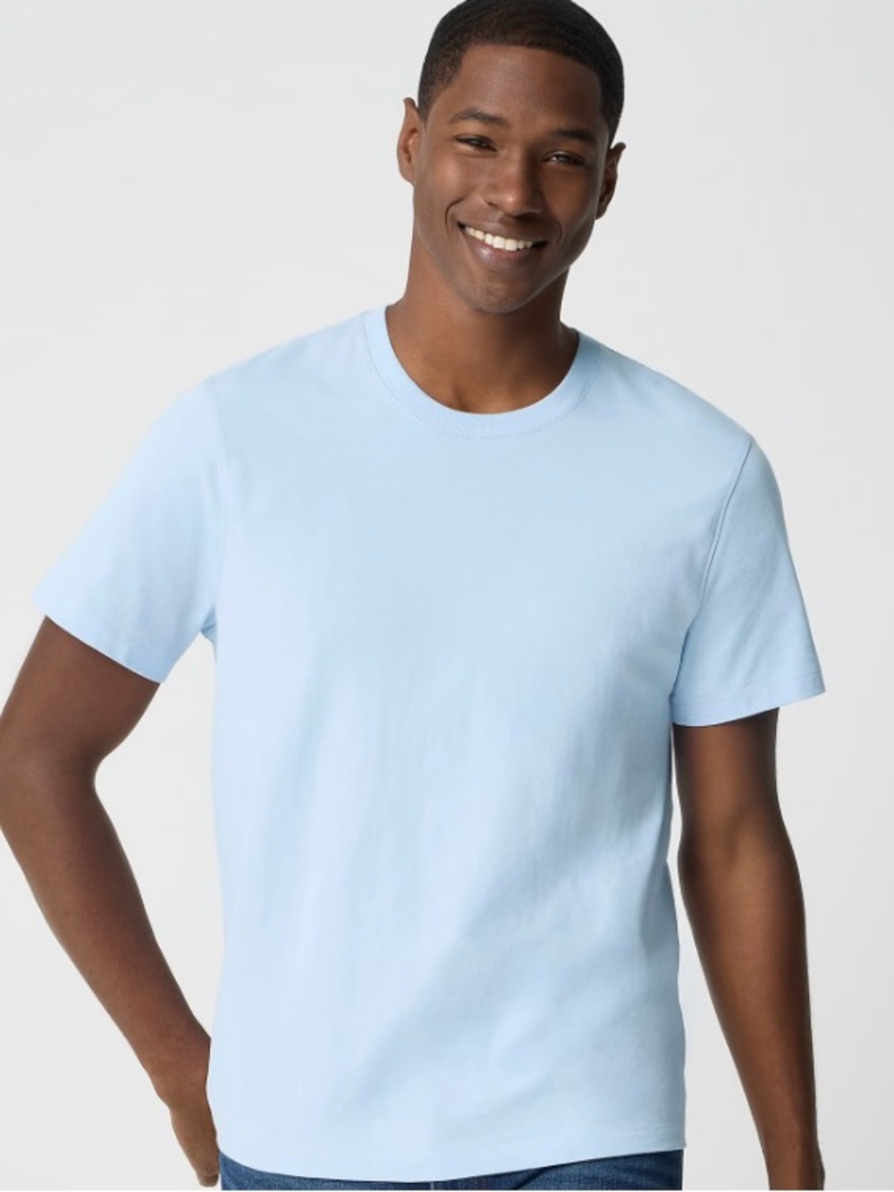 J. Crew Light Blue Crew Neck Short Sleeve Tee